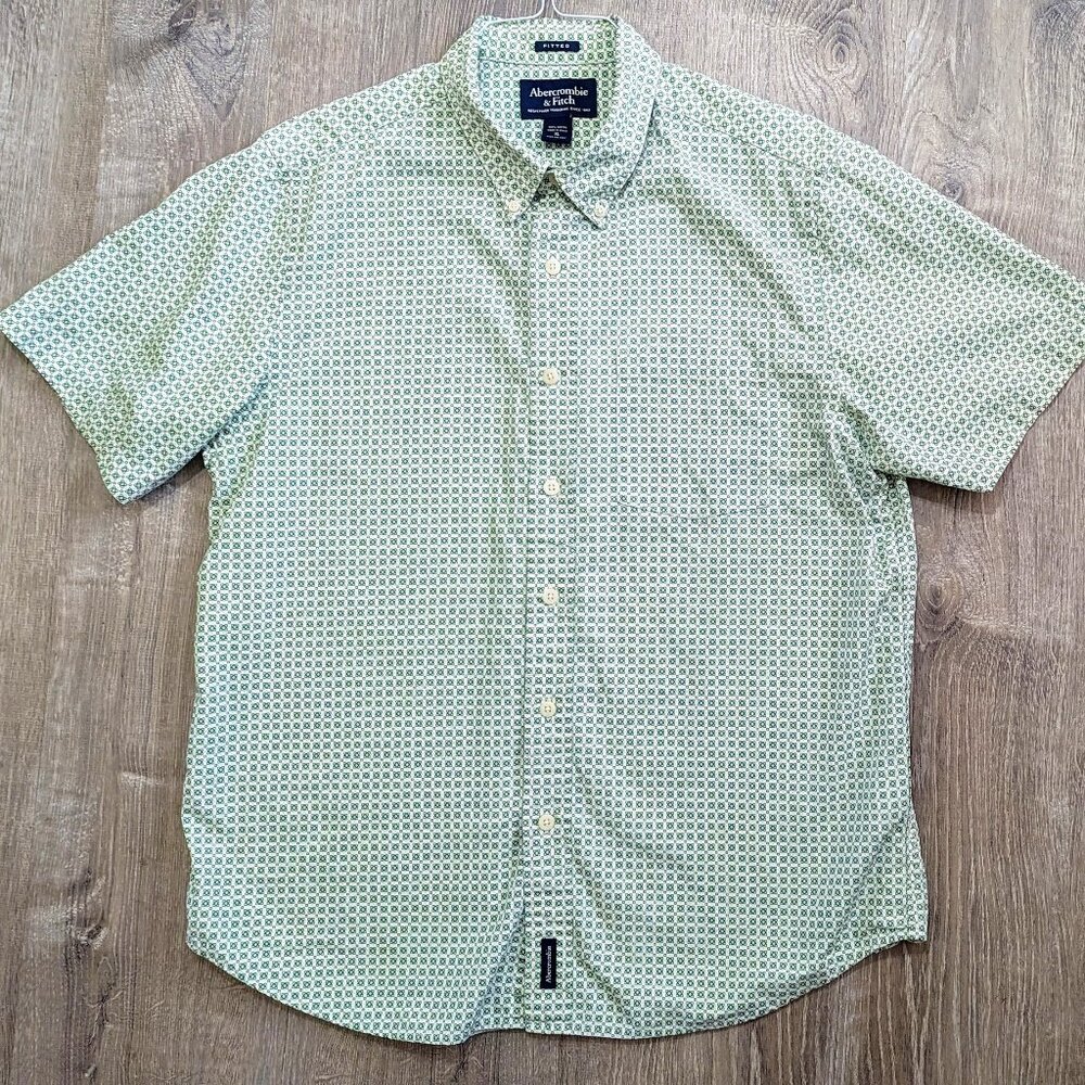 Abercrombie & Fitch Short-Sleeve Summer-Blend Button-Up Shirt size XL